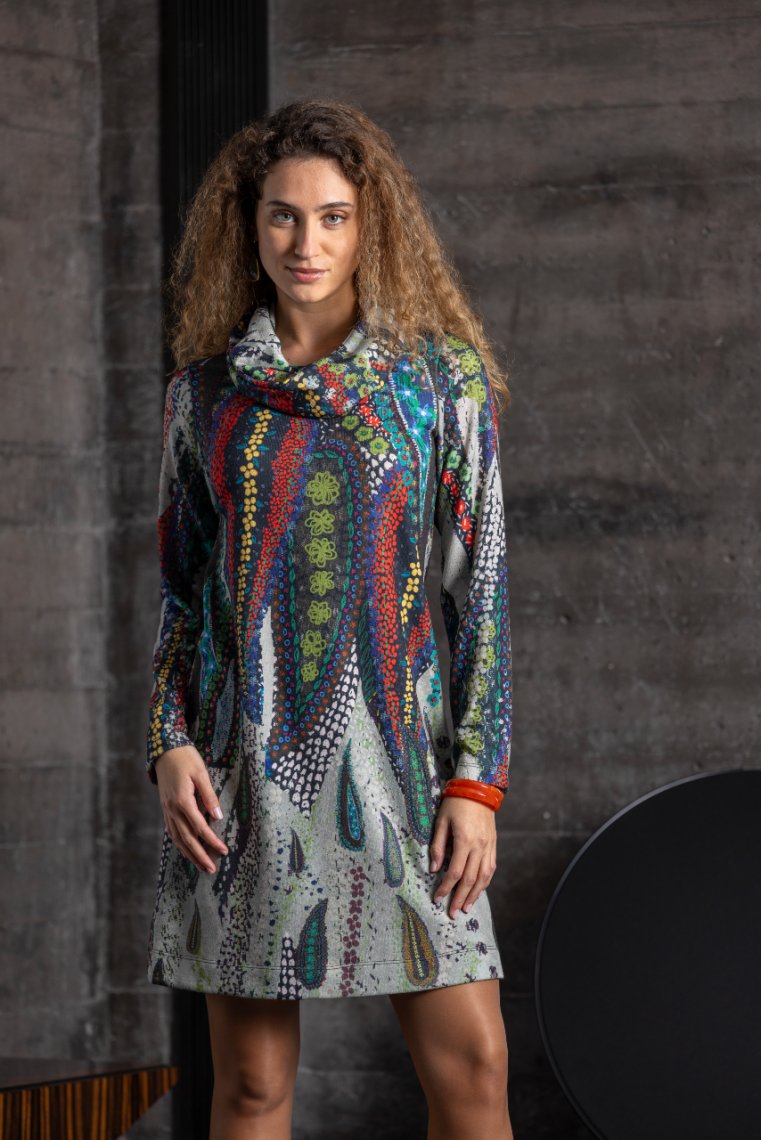 Robe maille colorée