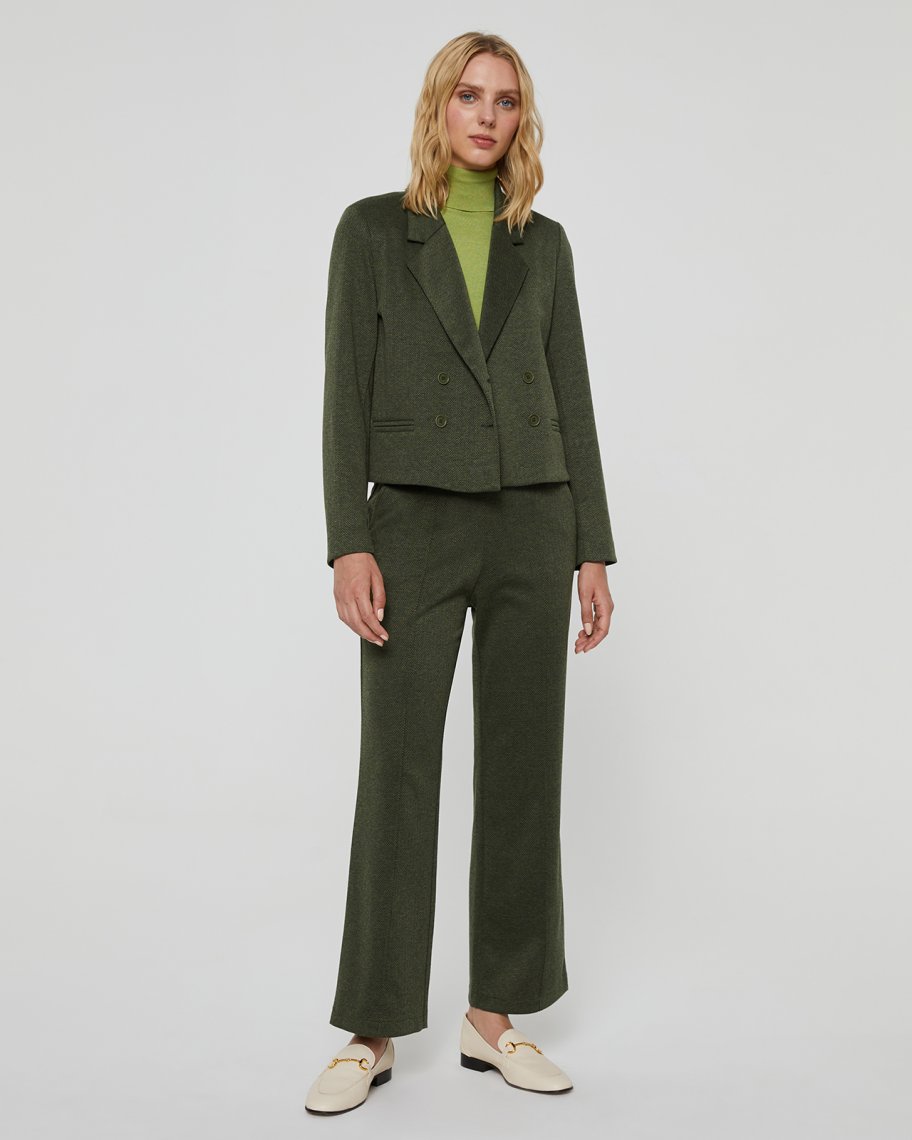 Pantalon chevron vert