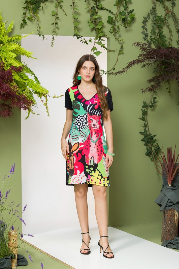 Robe panthère duo