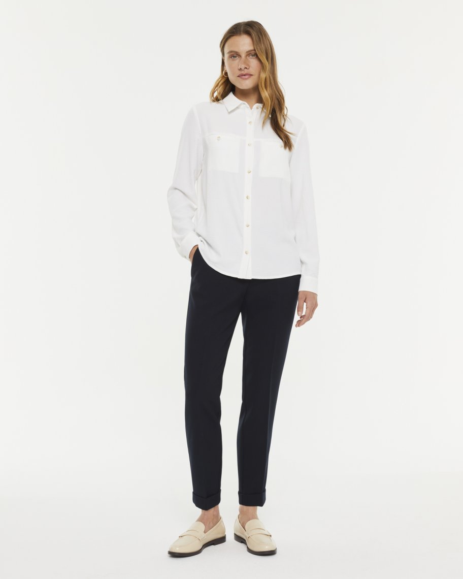 Pantalon noir revers