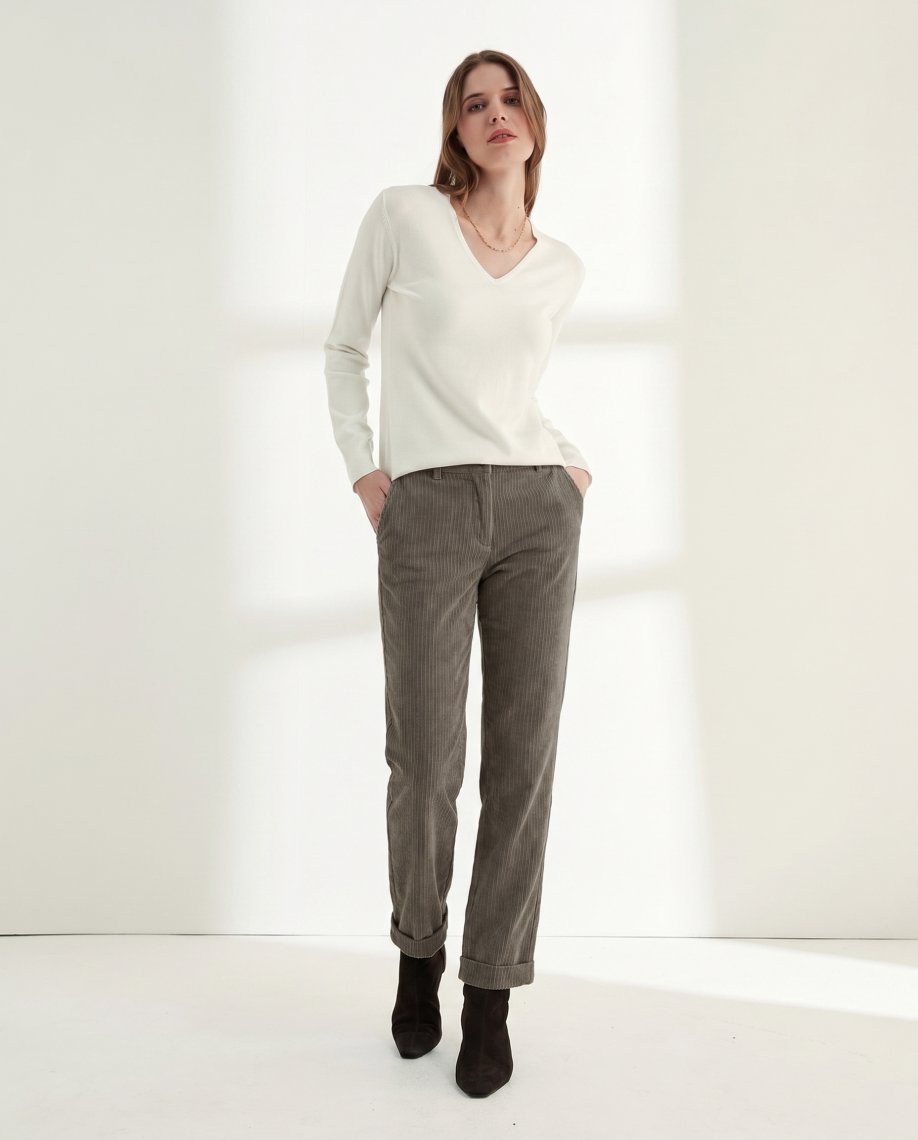 Pantalon velours châtaigne
