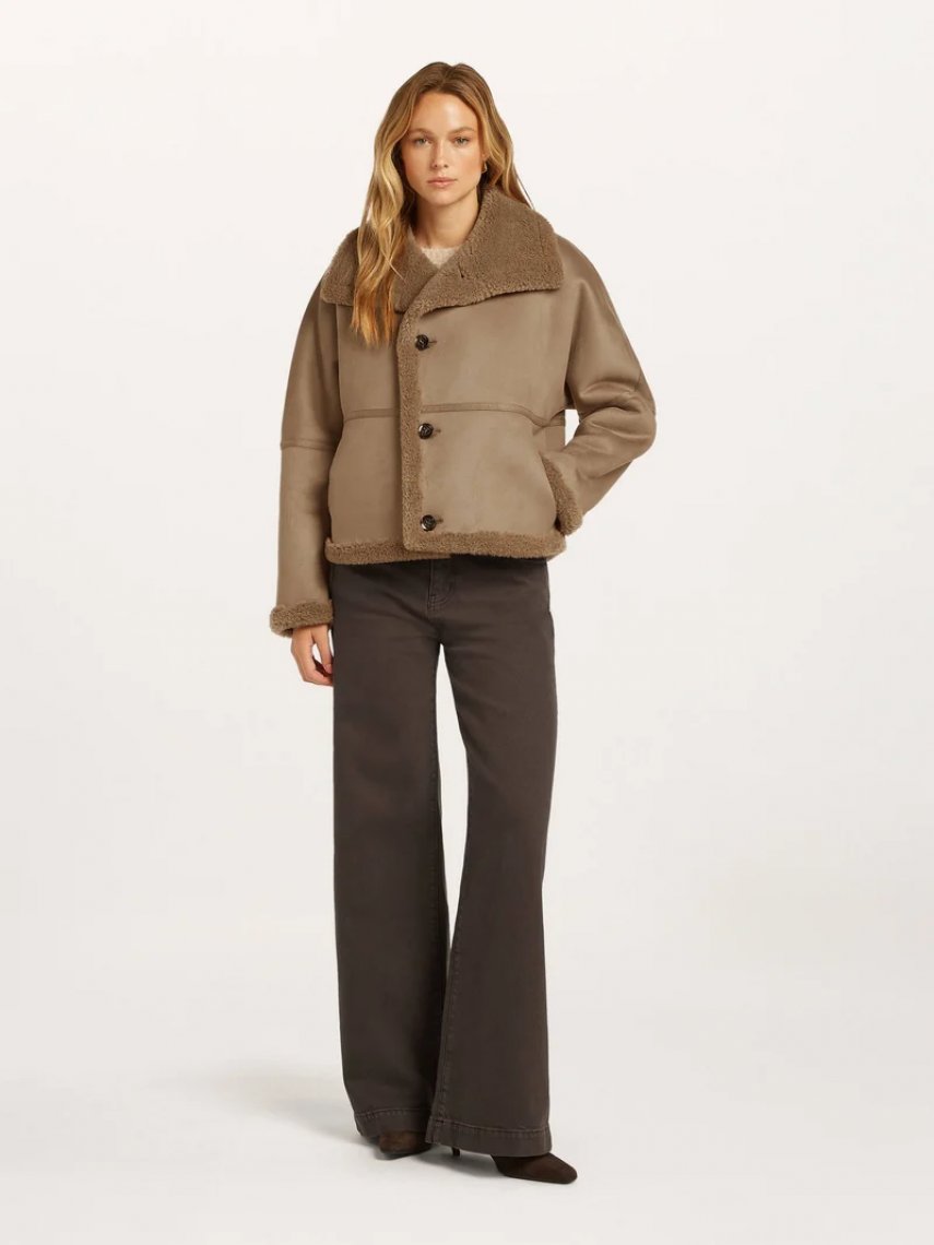 Blouson moka réversible