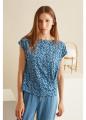 Tee-shirt liberty bleu