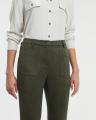 Pantalon marron effet suédine
