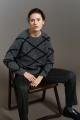 Pull gris losange