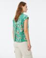Chemise verte aux touches marron