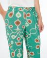 Pantalon fluide Vert/Marron