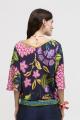 Blouse au fond bleu marine