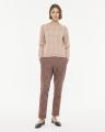 Pull rosé jacquard