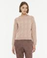 Pull rosé jacquard