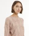 Pull rosé jacquard