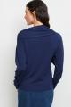 Pull drapé bleu