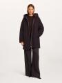 Manteau bouclette aubergine