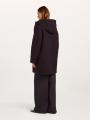 Manteau bouclette aubergine
