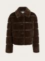 Veste fourrure chocolat