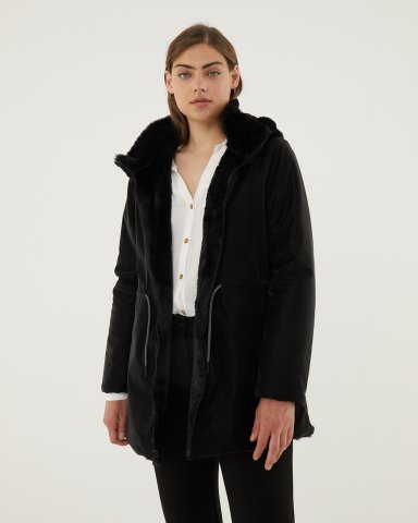 Manteau réversible noir