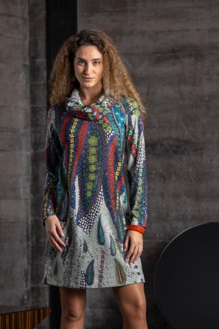 Robe maille colorée