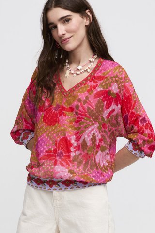 Blouse rosée