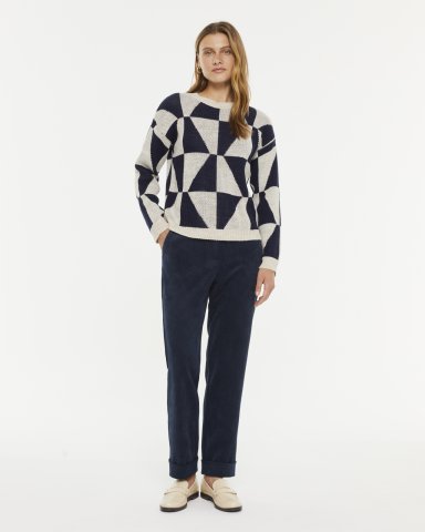 Pantalon velours bleu