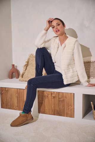 Veste écru sans manche