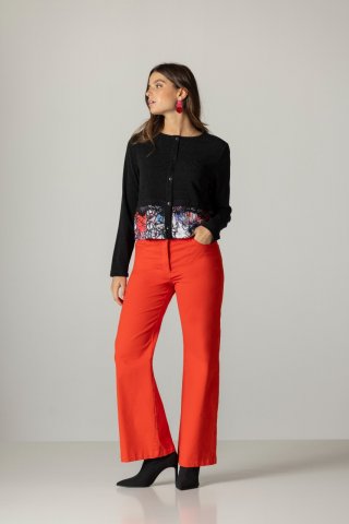 Veste noire/fleurie