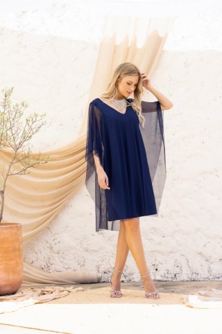 Robe bleue voile