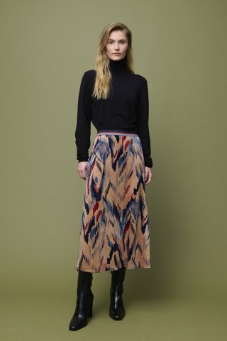 Jupe velours imprimé